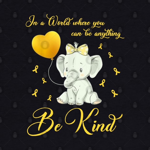 Elephant Childhood Cancer In The World Where You Be Kind by HomerNewbergereq